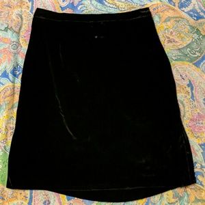 Madewell - Black velvet skirt - 10